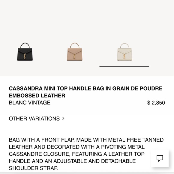 YSL Mini Cassandra Grain De Poudre - Picture 8 of 8